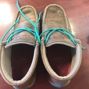 Bomber/Turquoise Twisted X Driving Mocs